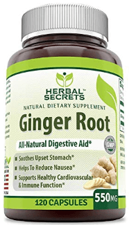 Image of a ginger root supplement for weight loss.